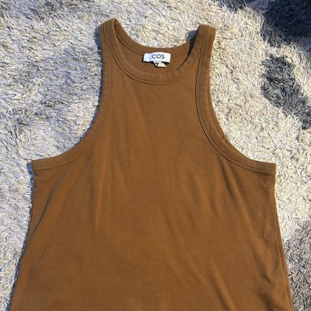 Brown Tank Top Heavyweight Cotton Sz medium